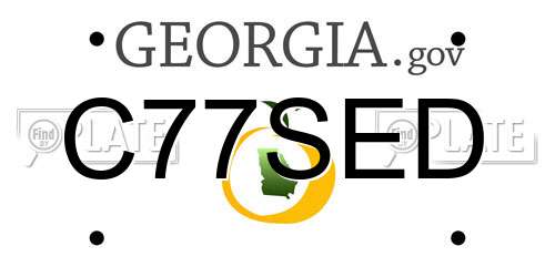 C77SED Georgia License Plate
