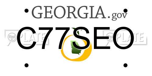 C77SEO Georgia License Plate