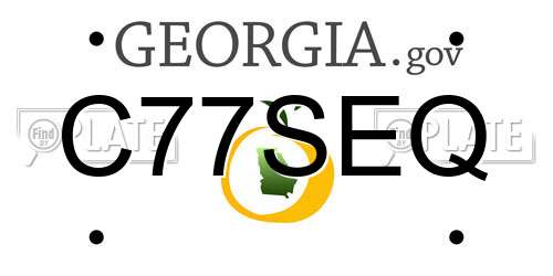 C77SEQ Georgia License Plate