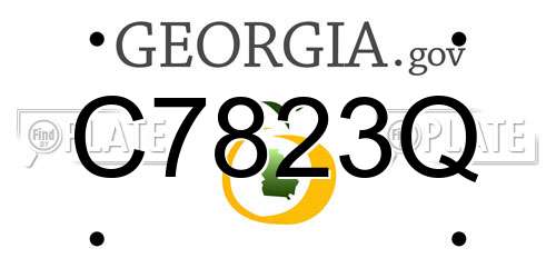 C7823Q Georgia License Plate