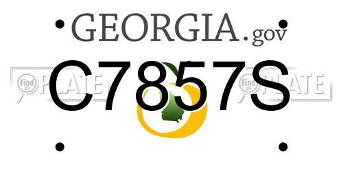 C7857S Georgia License Plate
