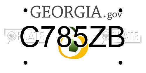C785ZB Georgia License Plate