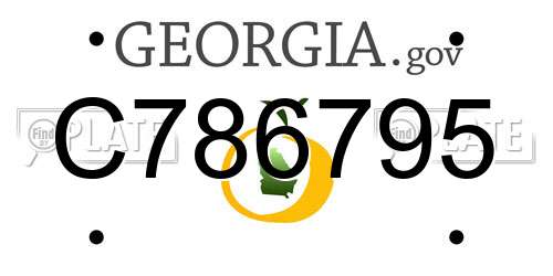 C786795 Georgia License Plate