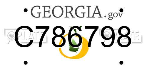 C786798 Georgia License Plate
