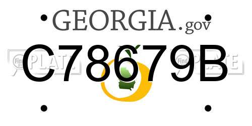 C78679B Georgia License Plate