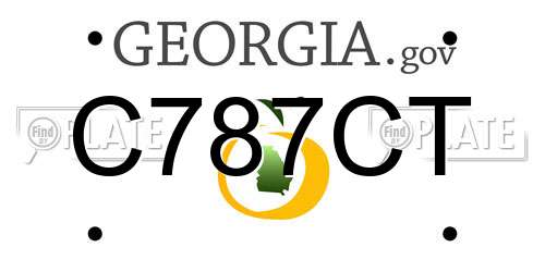 C787CT Georgia License Plate
