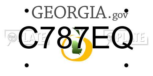 C787EQ Georgia License Plate