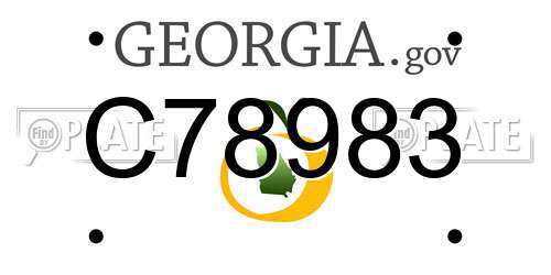 C78983 Georgia License Plate