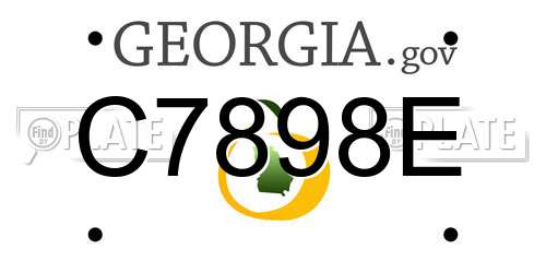 C7898E Georgia License Plate