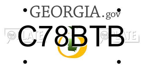 C78BTB Georgia License Plate