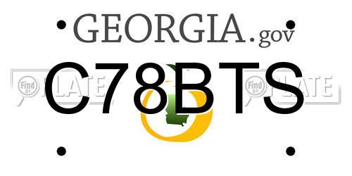 C78BTS Georgia License Plate
