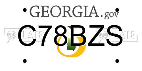 C78BZS Georgia License Plate