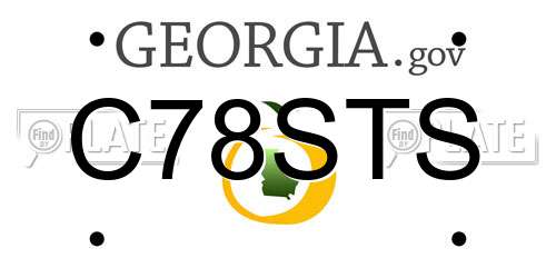 C78STS Georgia License Plate