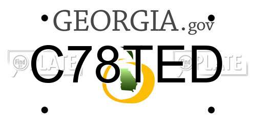 C78TED Georgia License Plate