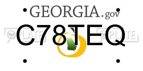 C78TEQ Georgia License Plate