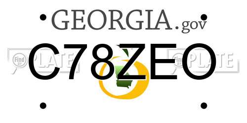 C78ZEO Georgia License Plate