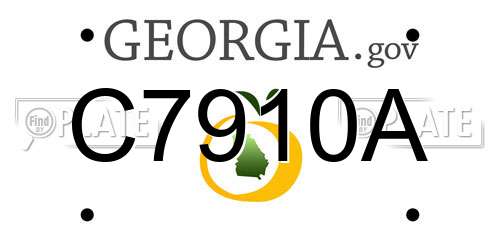 C7910A Georgia License Plate