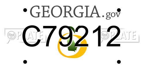 C79212 Georgia License Plate