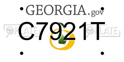 C7921T Georgia License Plate