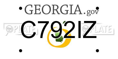 C792IZ Georgia License Plate