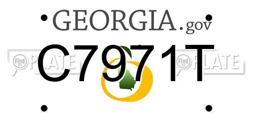 C7971T Georgia License Plate