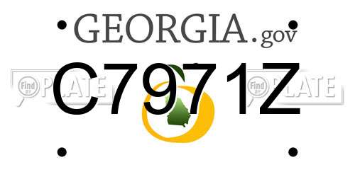 C7971Z Georgia License Plate