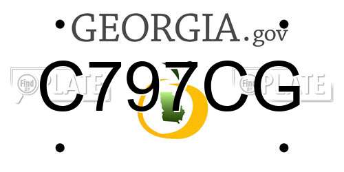 C797CG Georgia License Plate
