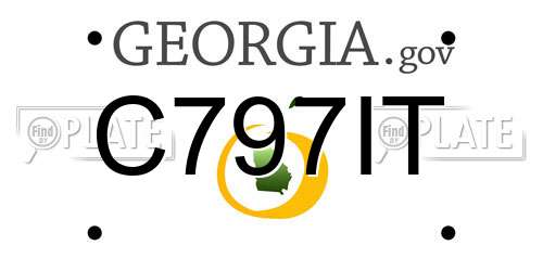 C797IT Georgia License Plate