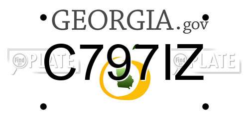 C797IZ Georgia License Plate