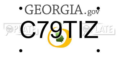 C79TIZ Georgia License Plate