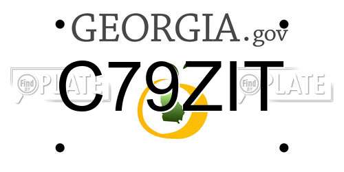 C79ZIT Georgia License Plate