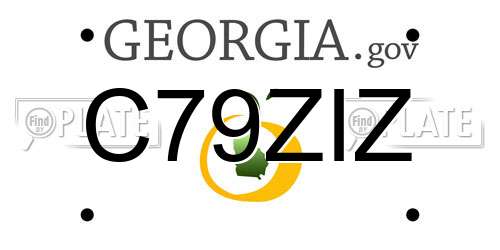 C79ZIZ Georgia License Plate