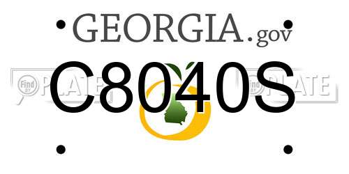 C8040S Georgia License Plate