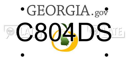 C804DS Georgia License Plate