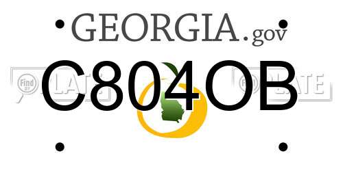 C804OB Georgia License Plate