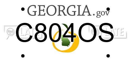 C804OS Georgia License Plate
