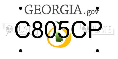 C805CP Georgia License Plate