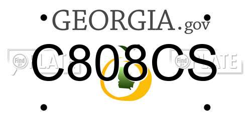 C808CS Georgia License Plate