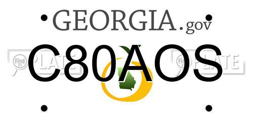 C80AOS Georgia License Plate