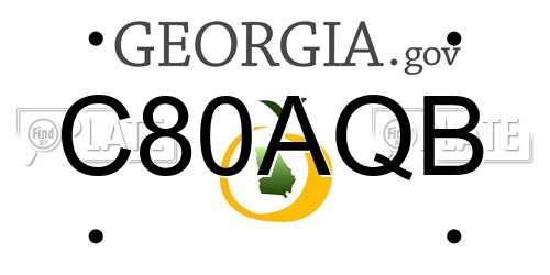 C80AQB Georgia License Plate