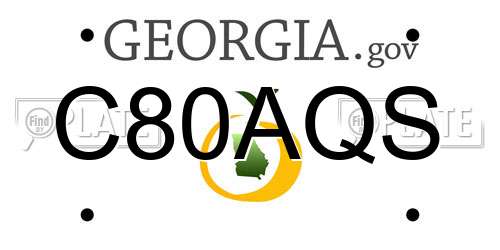 C80AQS Georgia License Plate