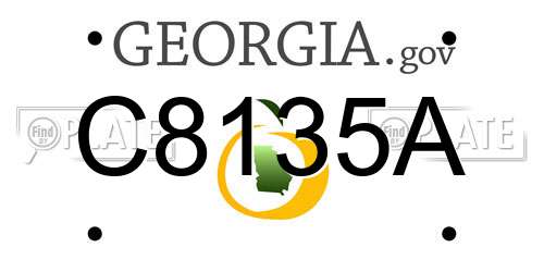 C8135A Georgia License Plate
