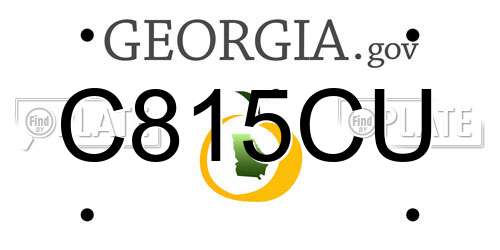 C815CU Georgia License Plate