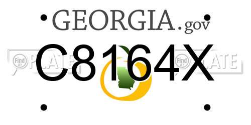 C8164X Georgia License Plate