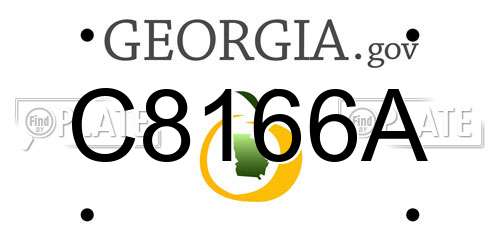 C8166A Georgia License Plate