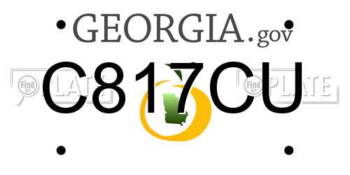 C817CU Georgia License Plate