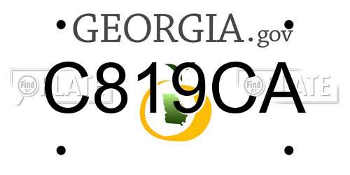 C819CA Georgia License Plate