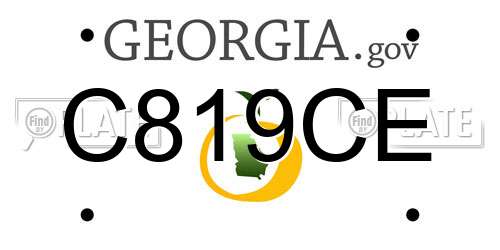 C819CE Georgia License Plate