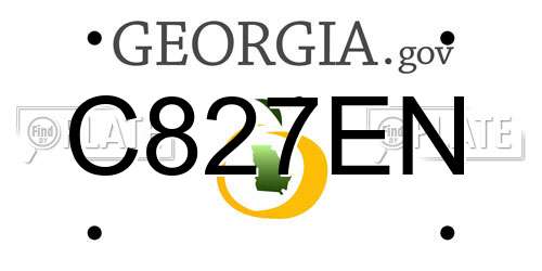 C827EN Georgia License Plate