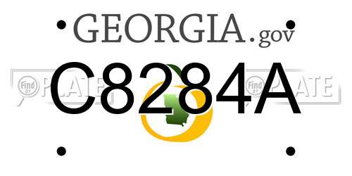C8284A Georgia License Plate